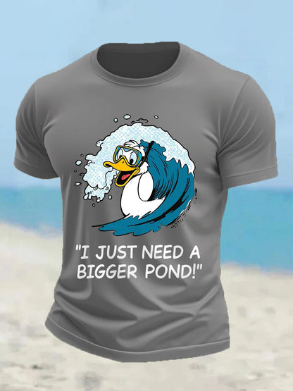 Men's Funny Duck I Just Need A Bigger Pond Casual Tee