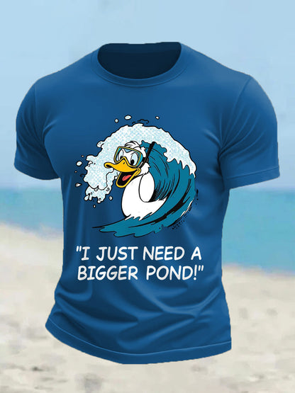 Men's Funny Duck I Just Need A Bigger Pond Casual Tee