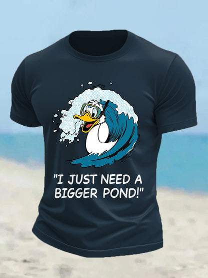 Men's Funny Duck I Just Need A Bigger Pond Casual Tee