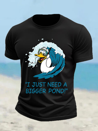 Men's Funny Duck I Just Need A Bigger Pond Casual Tee
