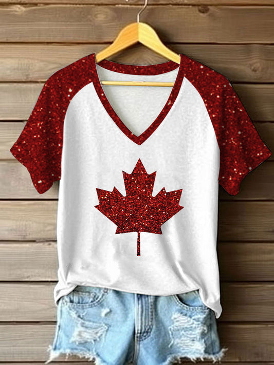 Women's Canada Print Casual T-Shirt
