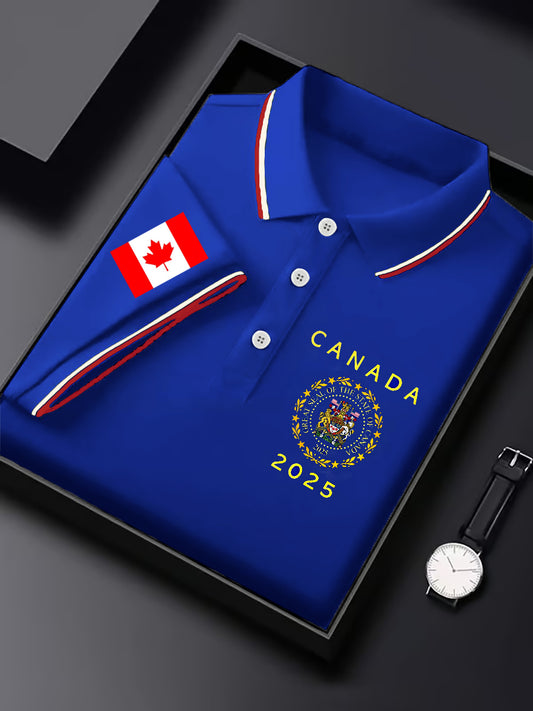 Men's Happy Canada Day Canadian Maple Leaf  Print Casual Top