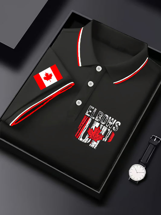 Men's Happy Canada Day Canadian Maple Leaf  Print Casual Top