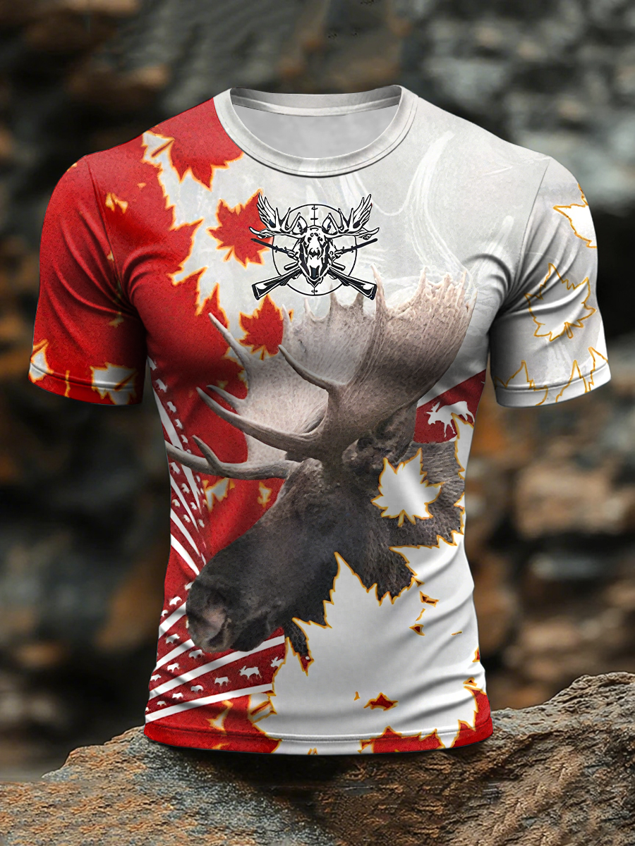 Men's Canada Print Casual T-Shirt