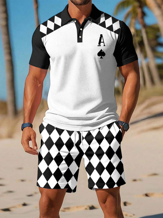 Men's Poker Ace of Spades Casual Sets