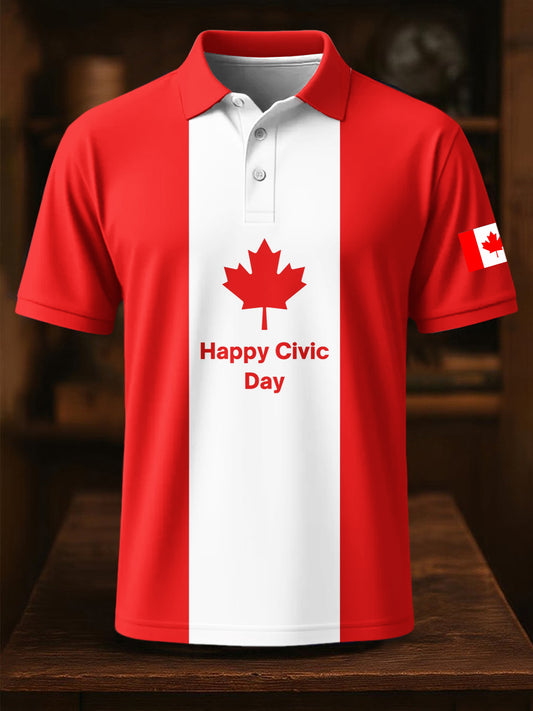Men's Civic Holiday  Casual Business Short Sleeve Top