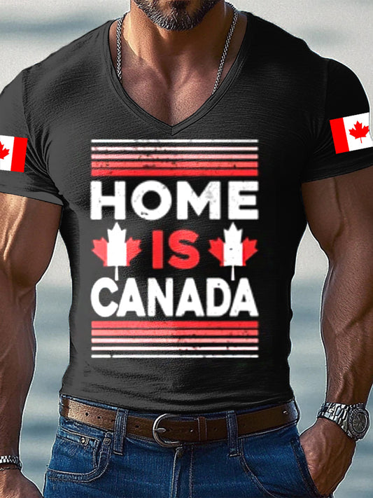 Men's HOME IS CANADA Short Sleeves T-Shirt