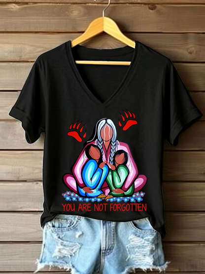 Women's you are not forgotten V-neck T-shirts