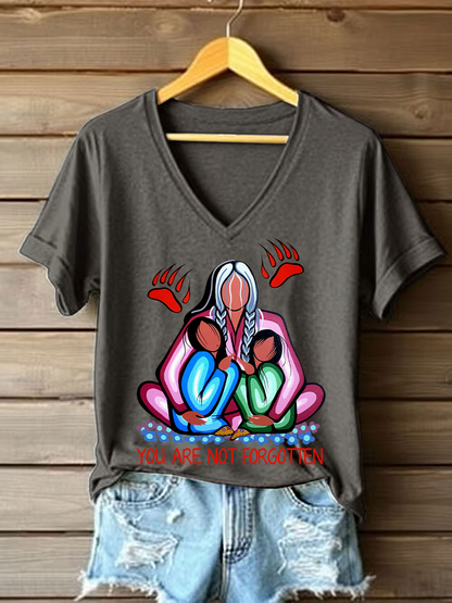 Women's you are not forgotten V-neck T-shirts