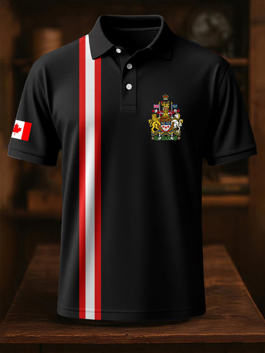 Men's Happy Canada Day Canadian Maple Leaf  Print Casual Top