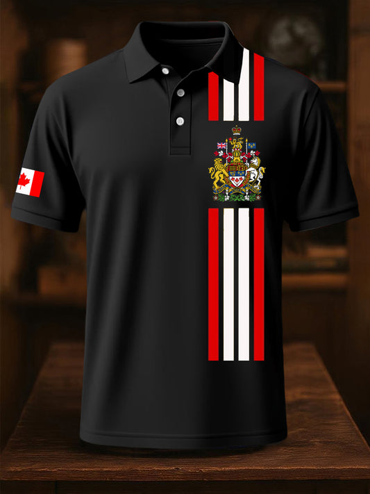 Men's Happy Canada Day Canadian Maple Leaf  Print Casual Top