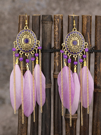 Native American feather earrings