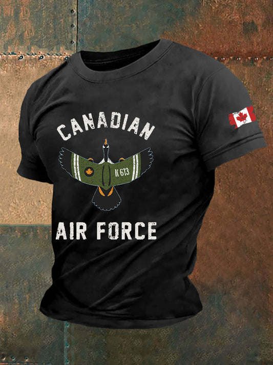 Men's Canadian Air Force Printed Casual T-Shirt