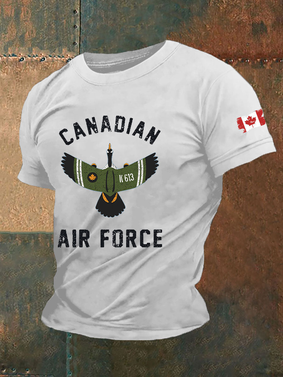 Men's Canadian Air Force Printed Casual T-Shirt