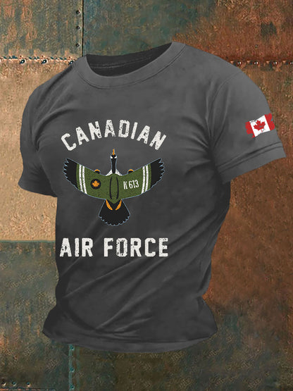 Men's Canadian Air Force Printed Casual T-Shirt