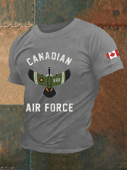 Men's Canadian Air Force Printed Casual T-Shirt