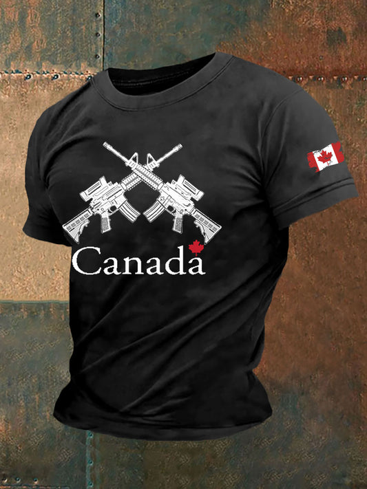 Men's Canada Print Casual T-Shirt