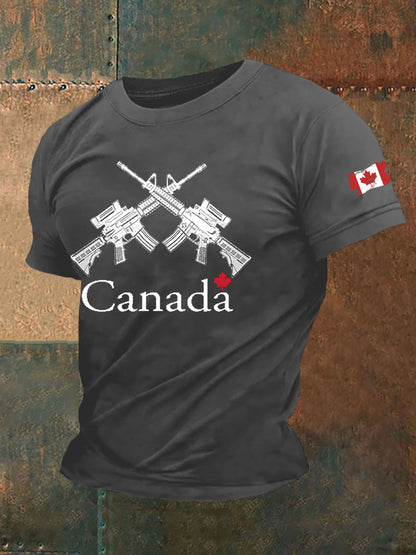 Men's Canada Print Casual T-Shirt