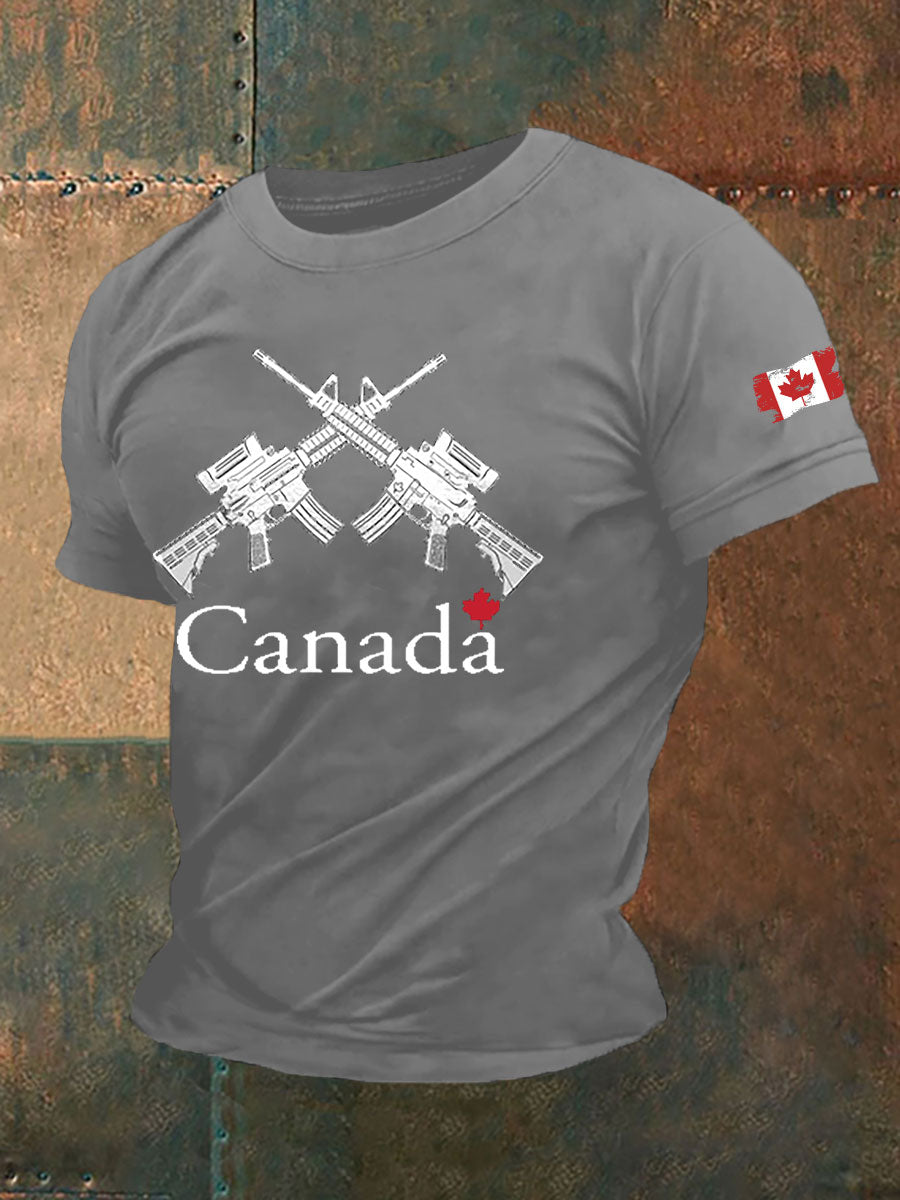 Men's Canada Print Casual T-Shirt