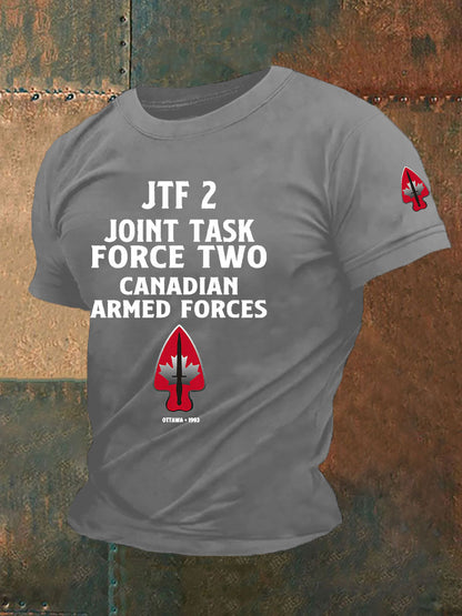Men's Canadian Special Force Canadian JTF2 Army Printed Casual T-Shirt