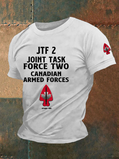 Men's Canadian Special Force Canadian JTF2 Army Printed Casual T-Shirt