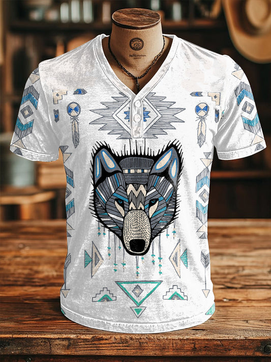 Men's Native American wolf t-shirt