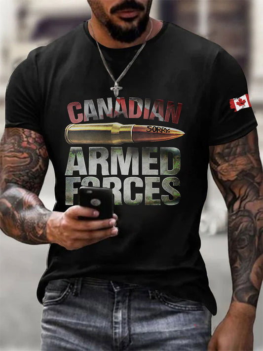 Men's Armed Forces Printed Casual T-Shirt