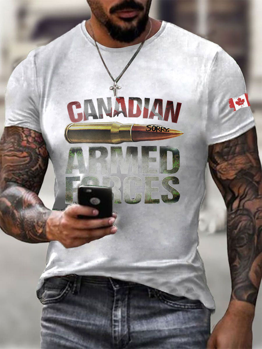 Men's Armed Forces Printed Casual T-Shirt