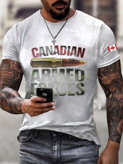 Men's Armed Forces Printed Casual T-Shirt