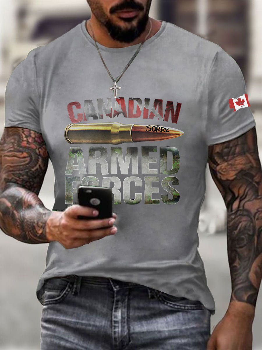 Men's Armed Forces Printed Casual T-Shirt