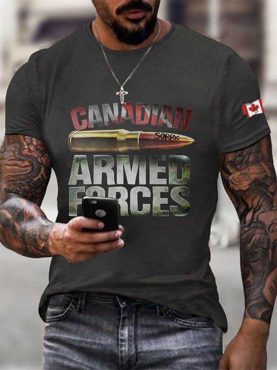 Men's Armed Forces Printed Casual T-Shirt