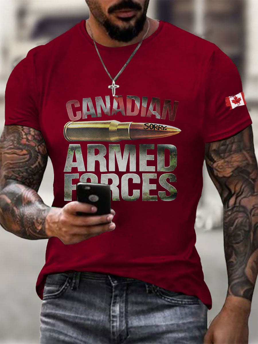 Men's Armed Forces Printed Casual T-Shirt