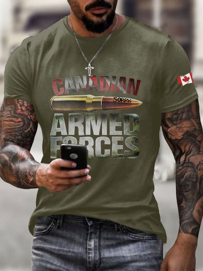 Men's Armed Forces Printed Casual T-Shirt