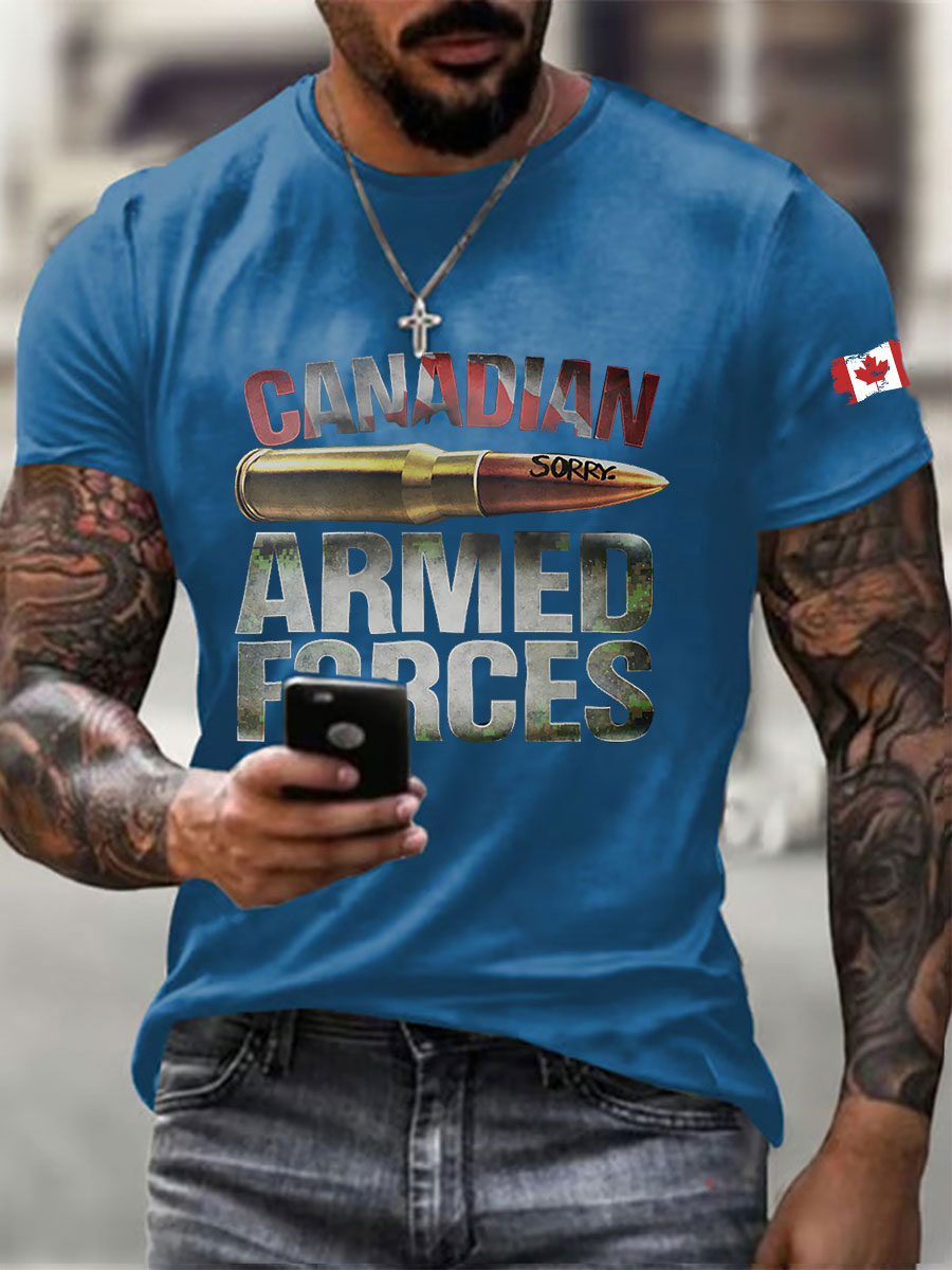 Men's Armed Forces Printed Casual T-Shirt