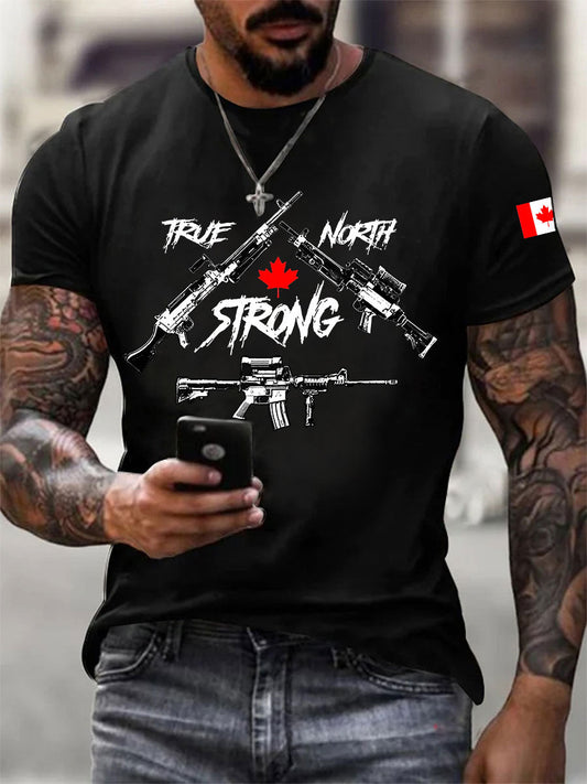 Men's True North Strong Printed Casual T-Shirt
