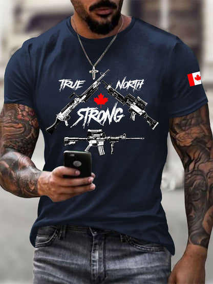 Men's True North Strong Printed Casual T-Shirt