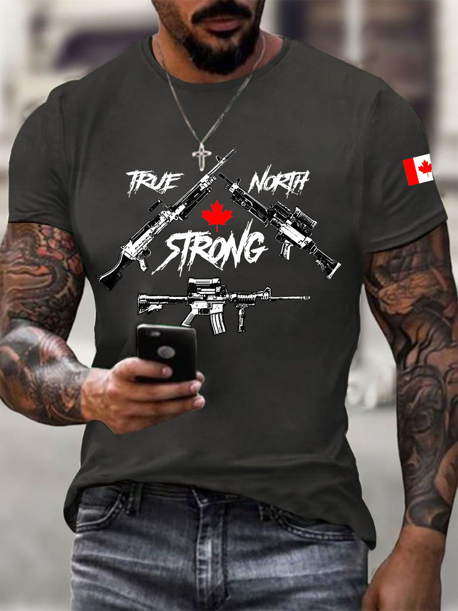 Men's True North Strong Printed Casual T-Shirt