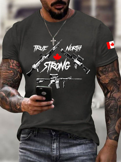 Men's True North Strong Printed Casual T-Shirt