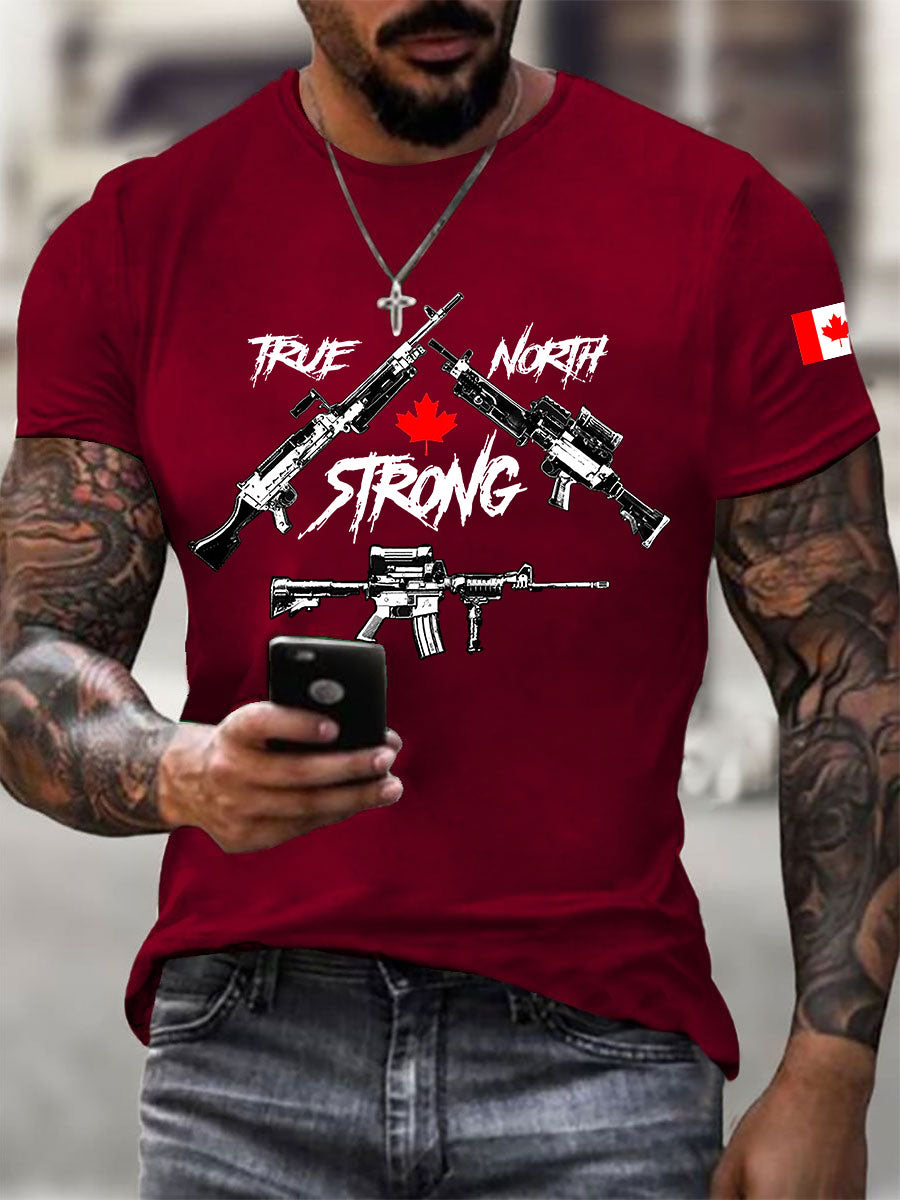 Men's True North Strong Printed Casual T-Shirt