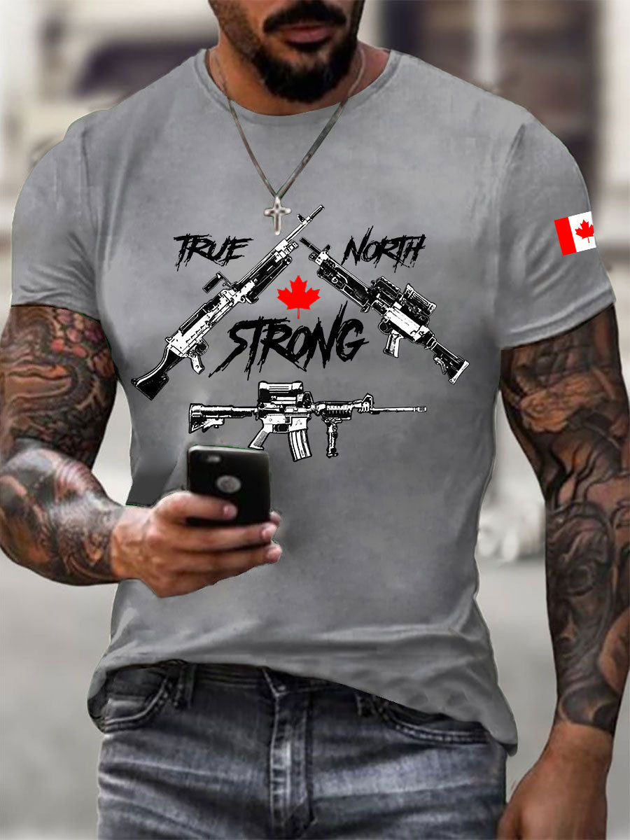 Men's True North Strong Printed Casual T-Shirt