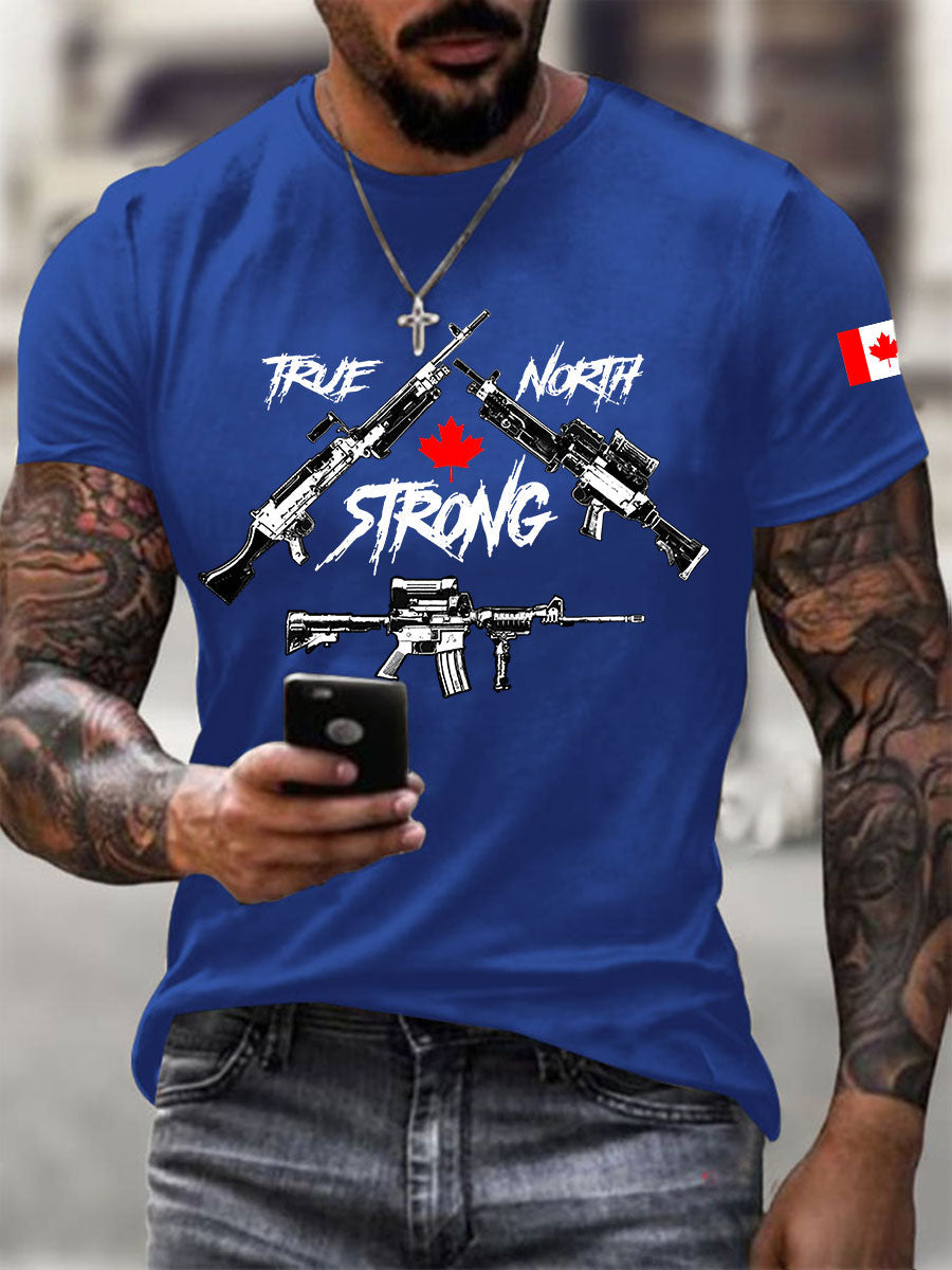 Men's True North Strong Printed Casual T-Shirt