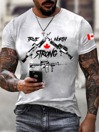 Men's True North Strong Printed Casual T-Shirt