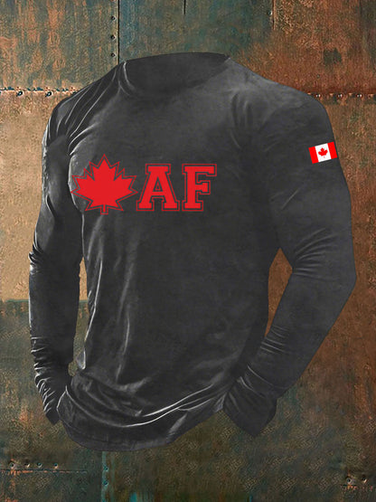 Men's Canadian AF Printed Casual T-Shirt