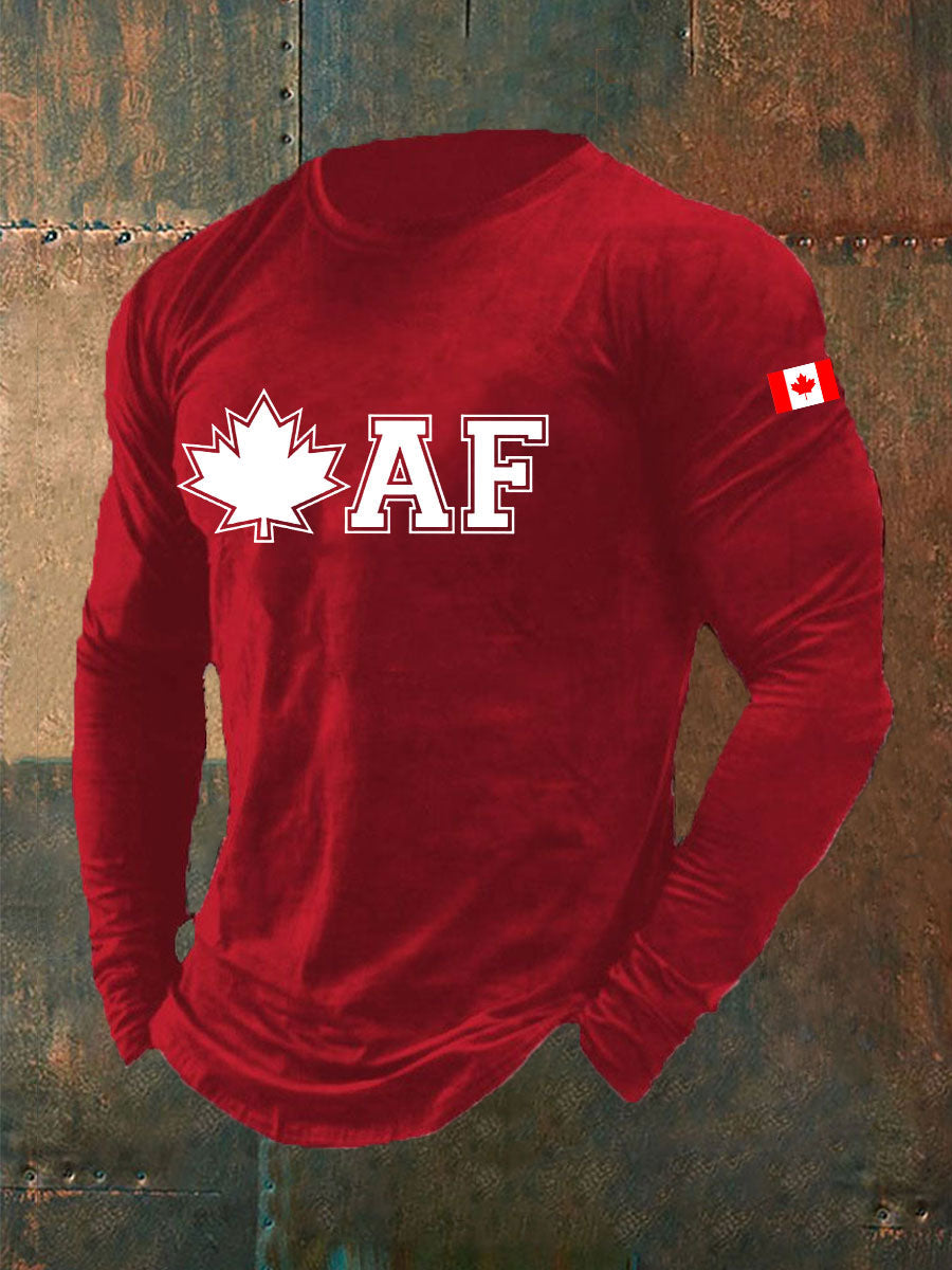 Men's Canadian AF Printed Casual T-Shirt