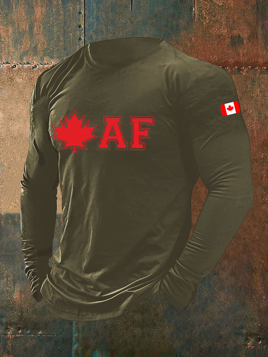Men's Canadian AF Printed Casual T-Shirt