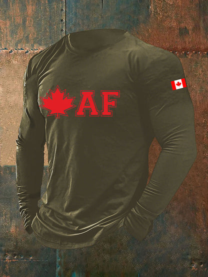 Men's Canadian AF Printed Casual T-Shirt