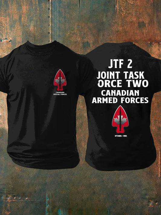 Men's Canadian Special Force Printed Casual T-Shirt