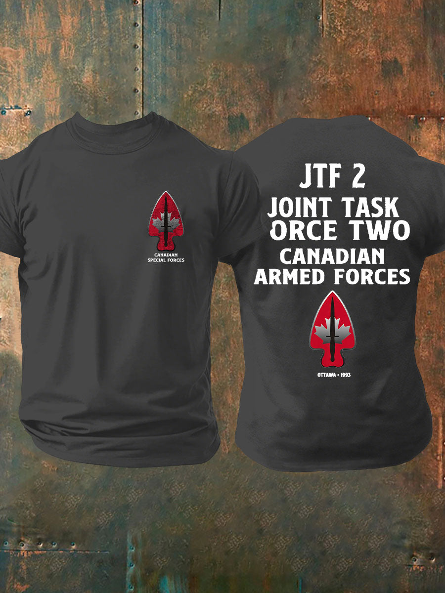Men's Canadian Special Force Printed Casual T-Shirt