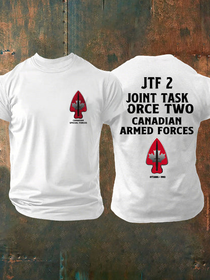 Men's Canadian Special Force Printed Casual T-Shirt