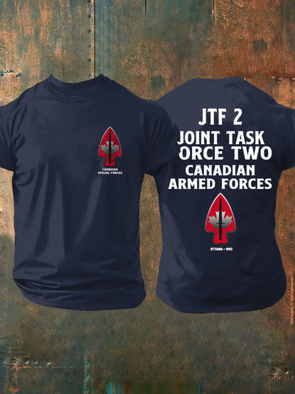 Men's Canadian Special Force Printed Casual T-Shirt